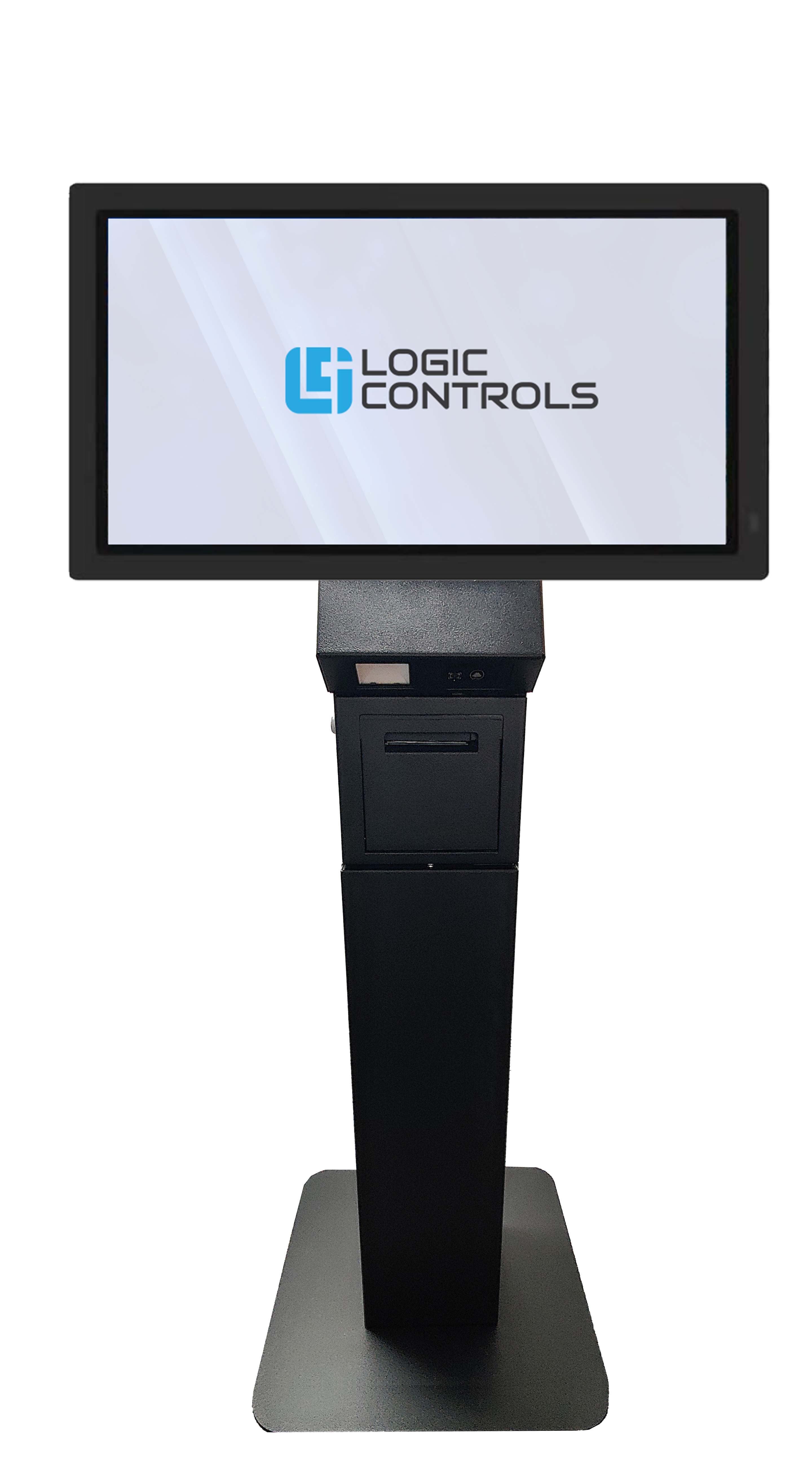 Logic Controls Self-Service Floor Kiosk Stand with Printer Storage