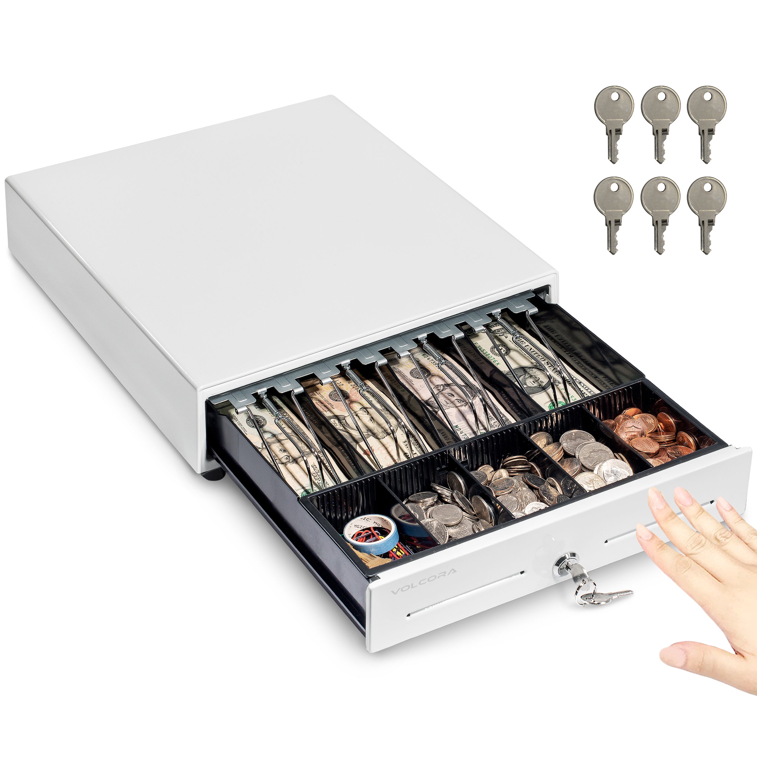 Volcora 13" Manual Push Open Cash Drawer