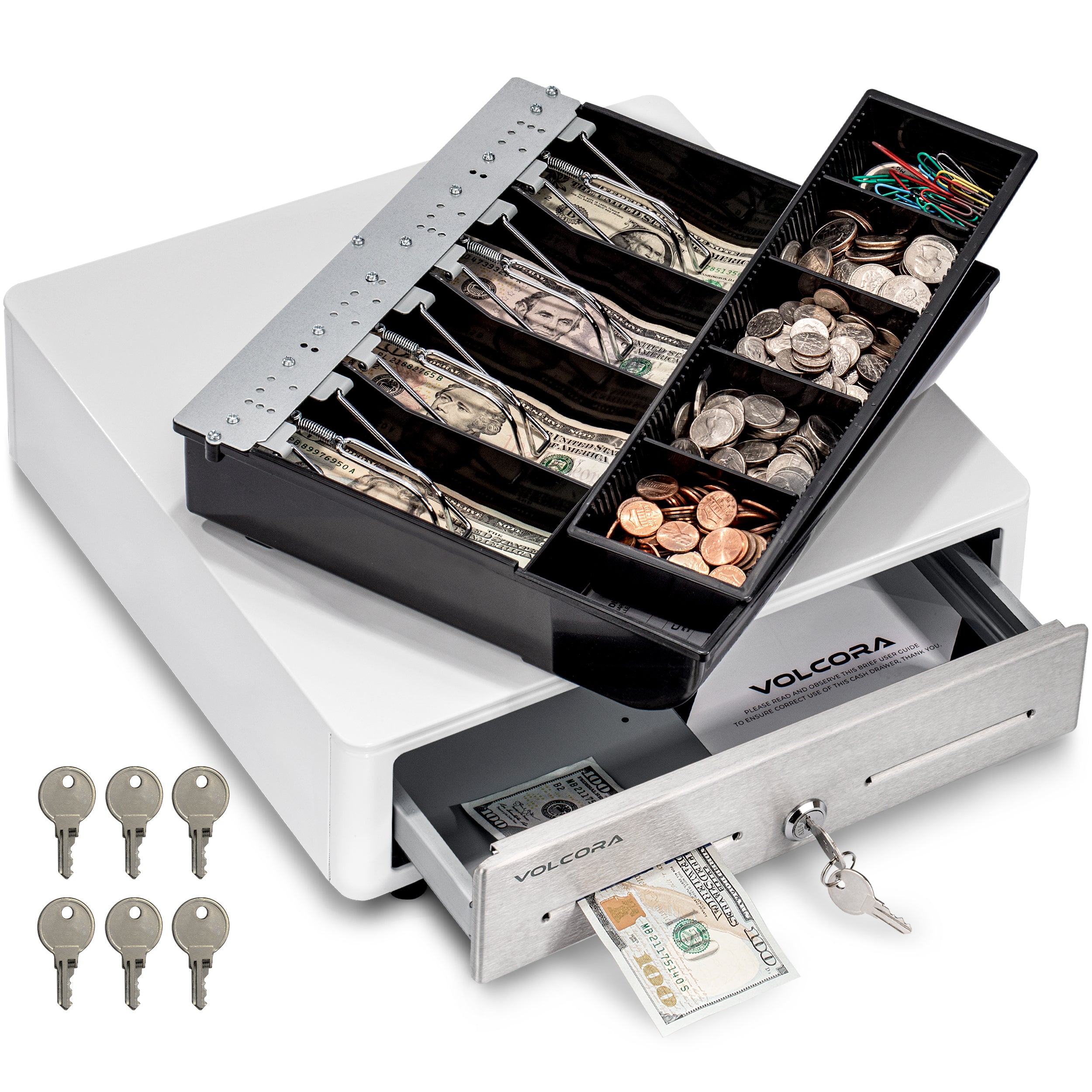 Volcora 14'' Mini Automatic Open Cash Drawer