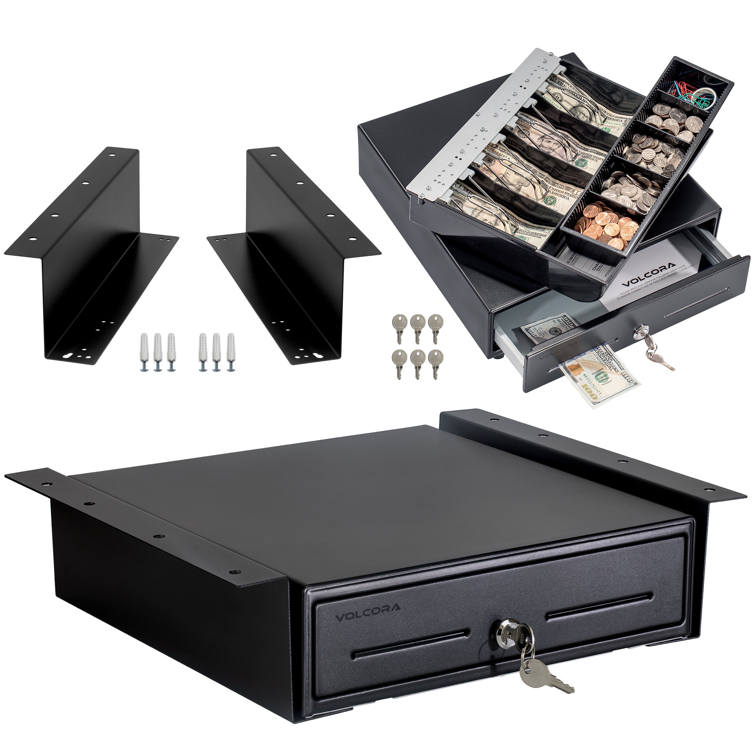 Volcora 13" Mini Automatic Open Cash Drawer