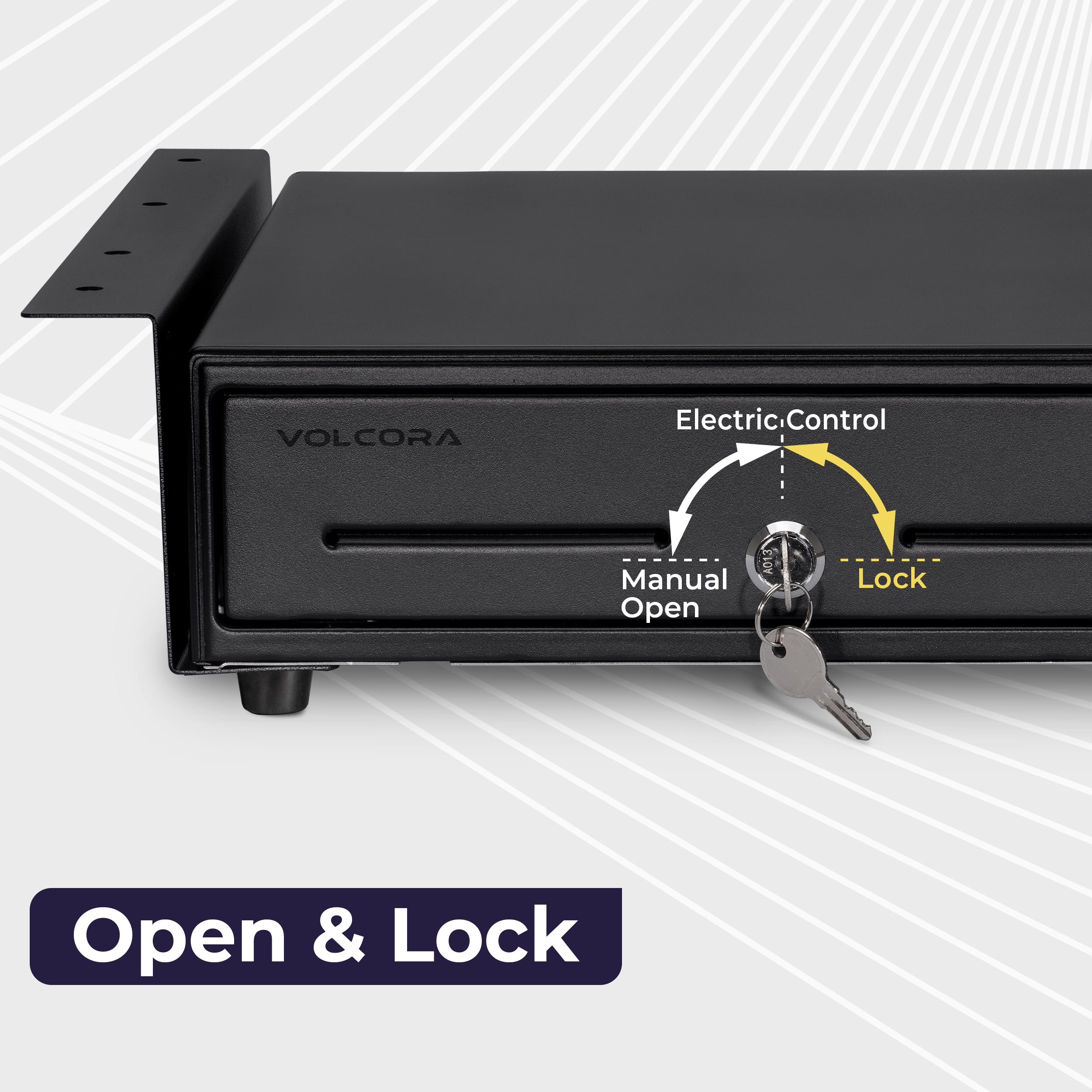 Volcora 13" Mini Automatic Open Cash Drawer