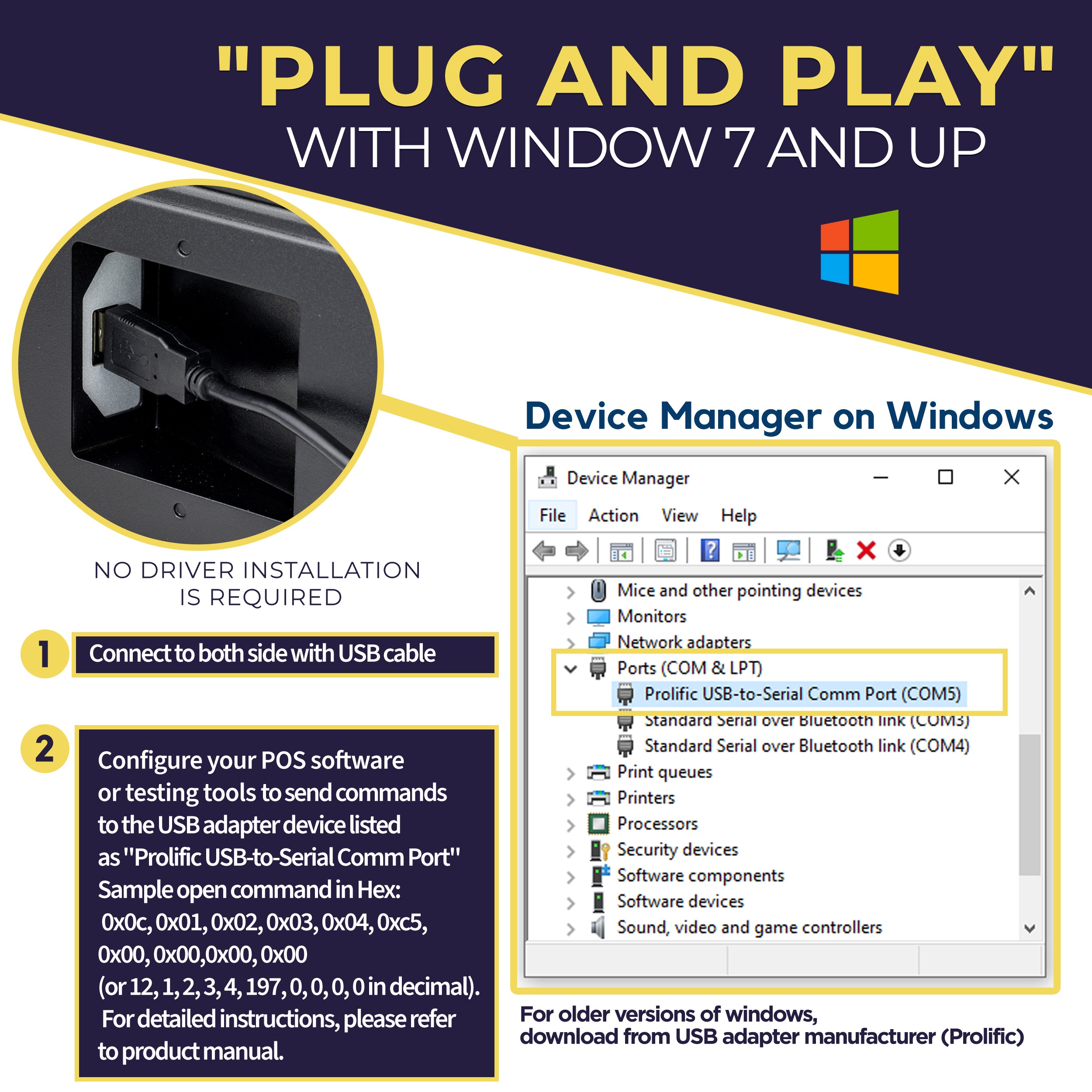 Volcora 16" USB Cash Drawer
