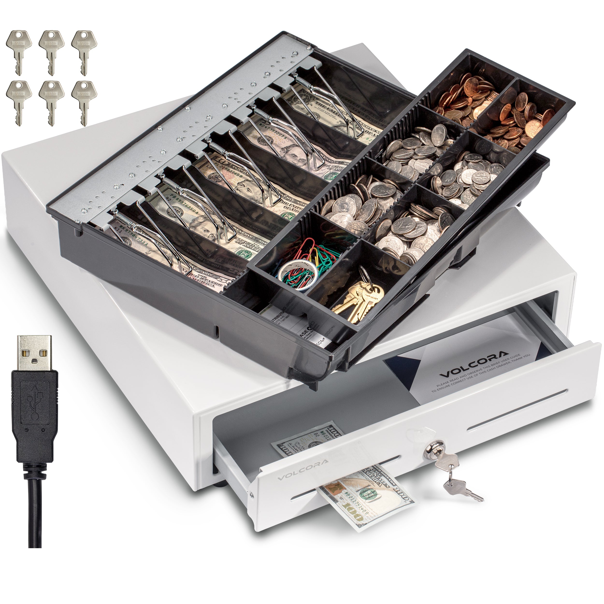 Volcora 16" USB Cash Drawer