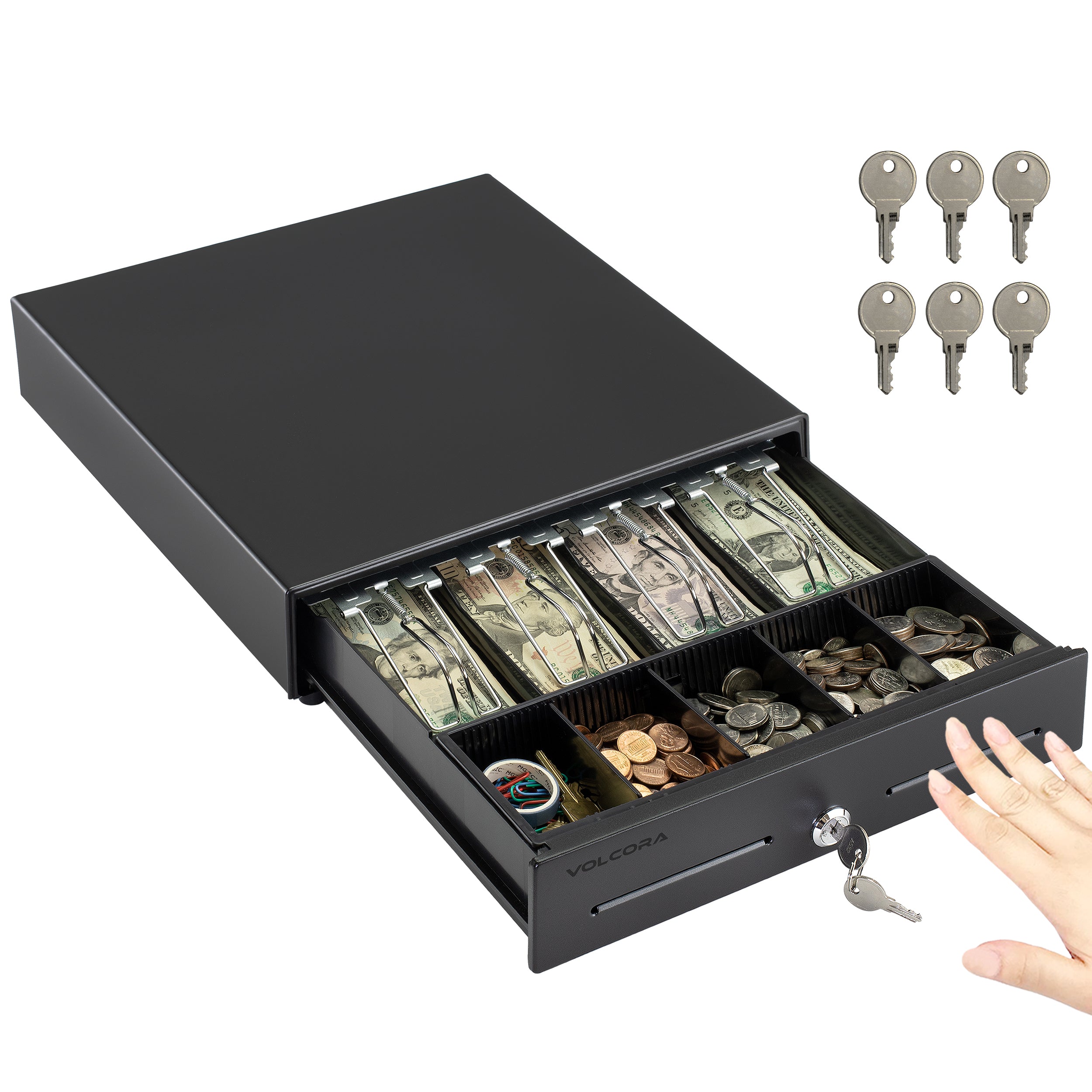 Volcora 13" Manual Push Open Cash Drawer