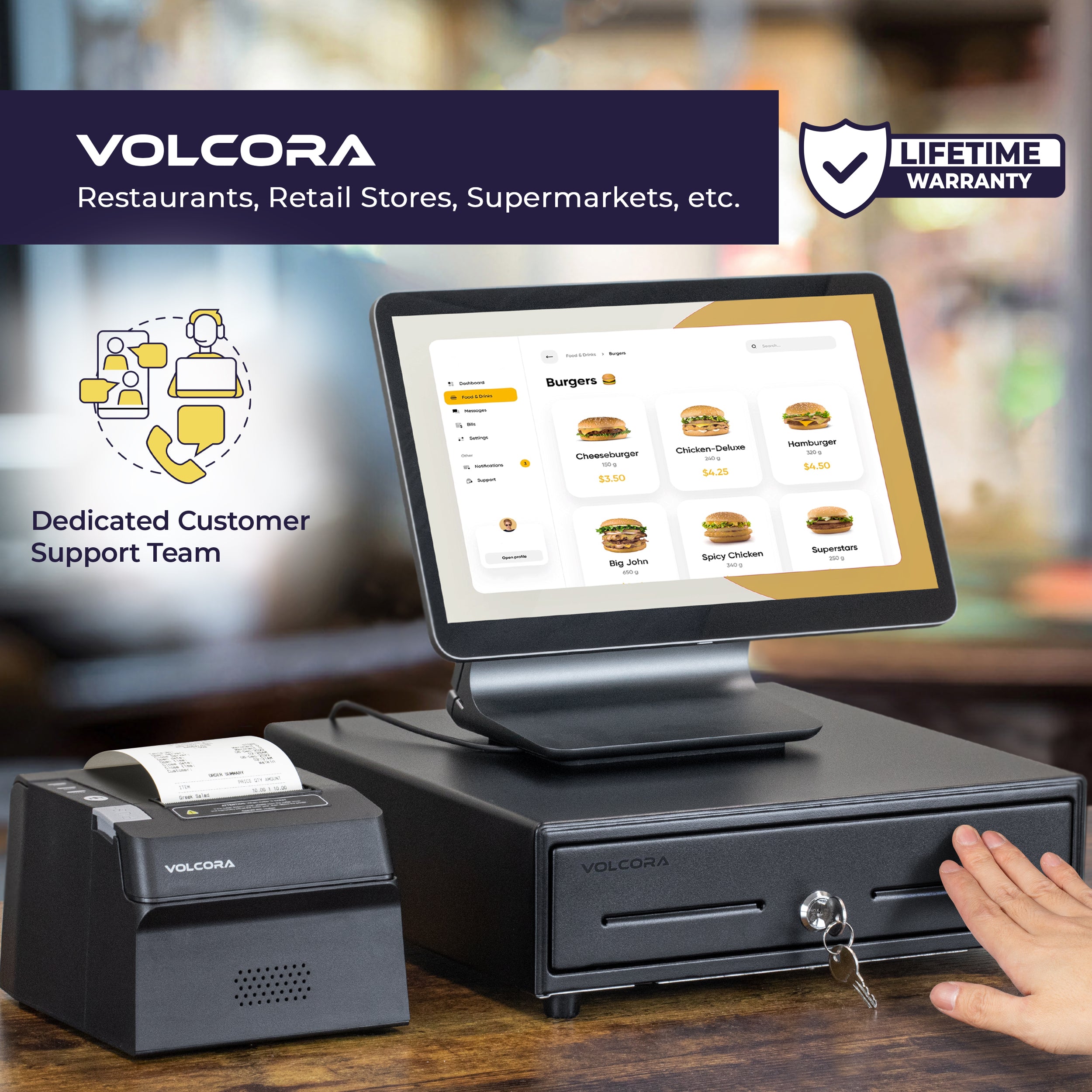 Volcora 13" Manual Push Open Cash Drawer