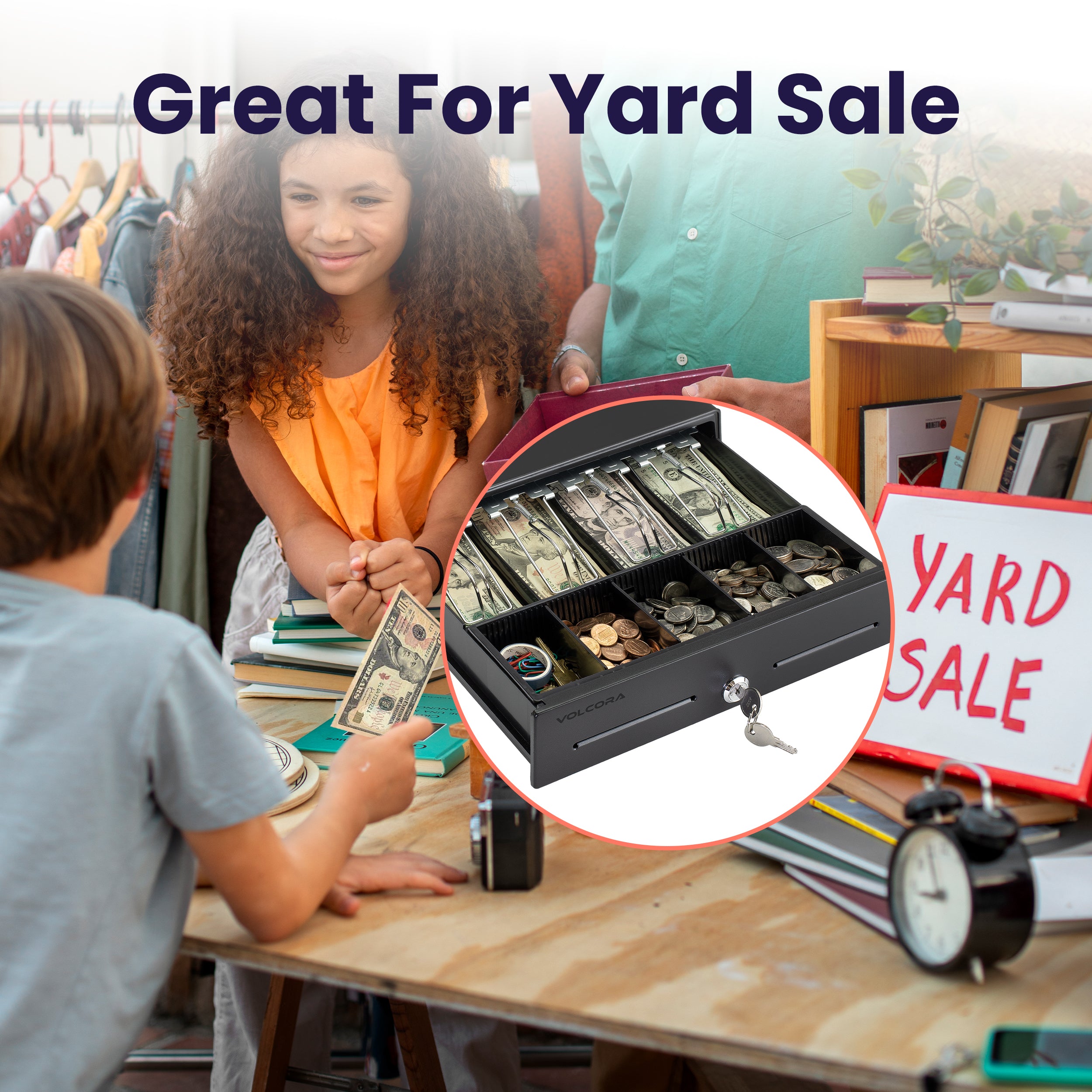 Volcora 13" Manual Push Open Cash Drawer