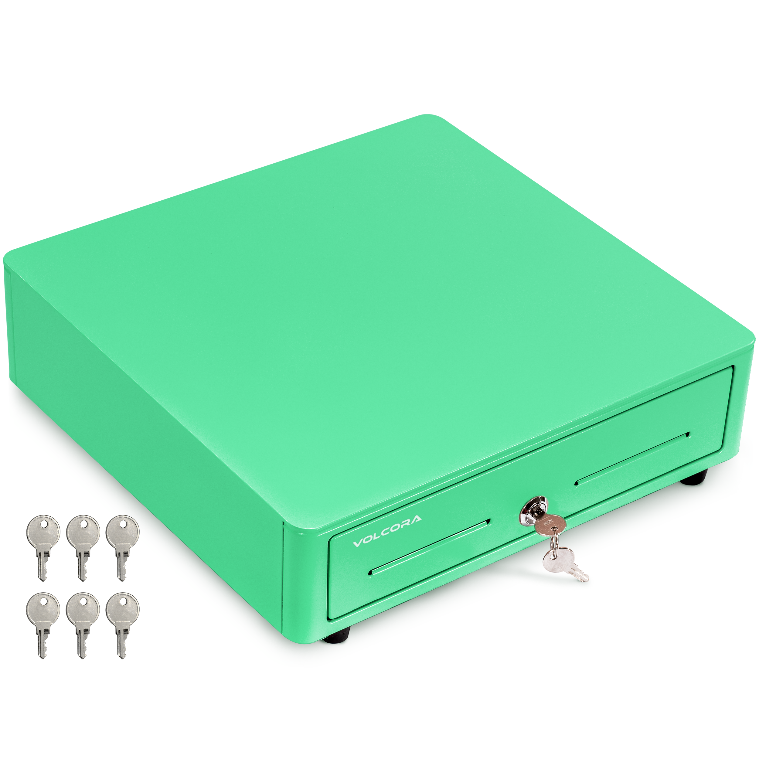 Volcora 13" Mini Automatic Open Cash Drawer with Round Corners