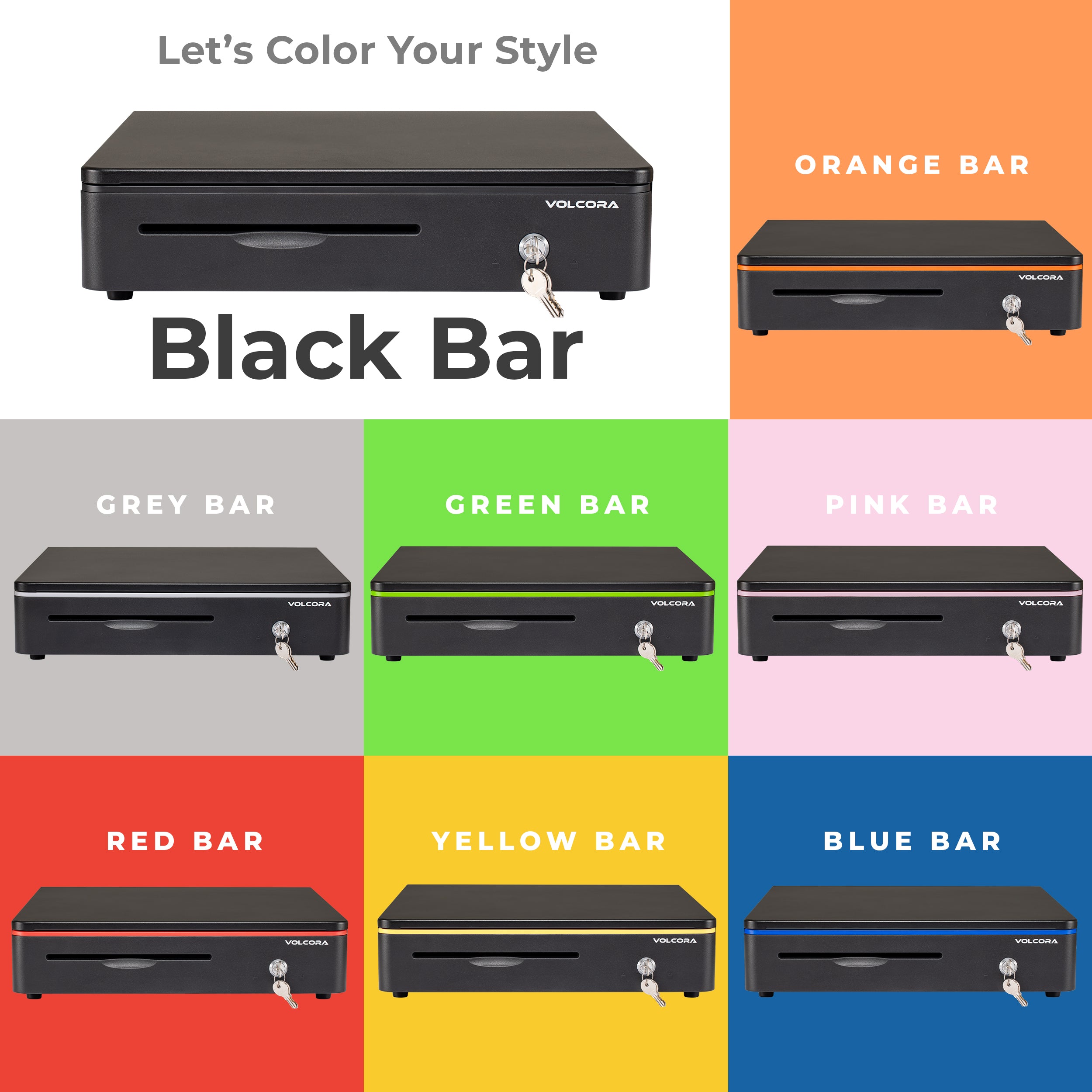 Volcora 16" Automatic Open Cash Drawer with Front Round Corner