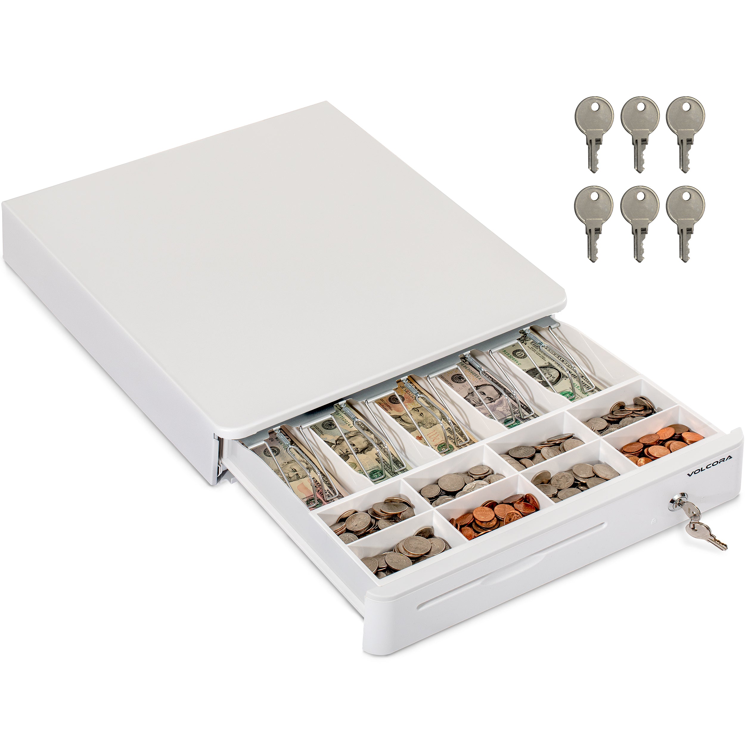 Volcora 16" Automatic Open Cash Drawer with Front Round Corner