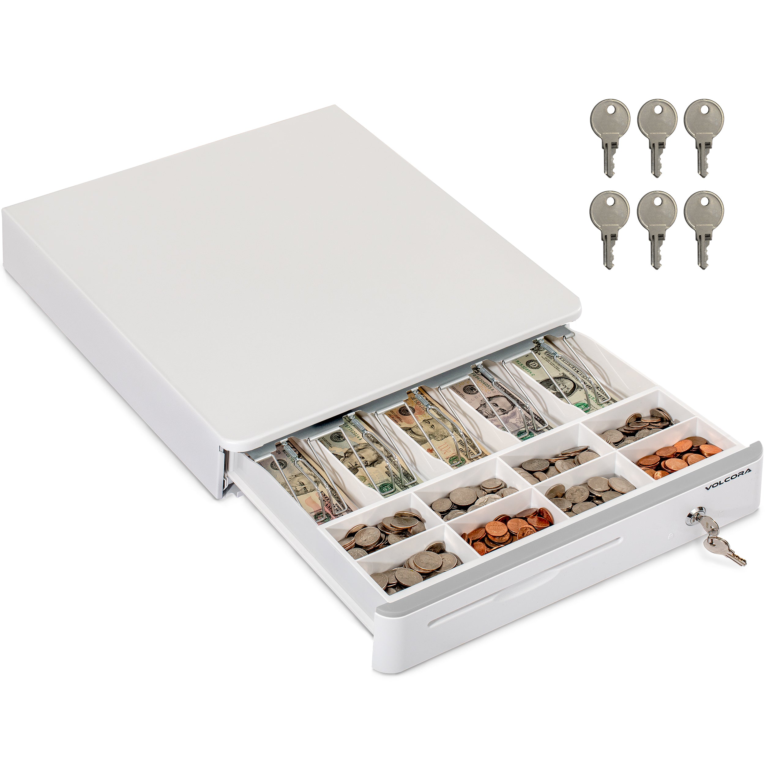 Volcora 16" Automatic Open Cash Drawer with Front Round Corner