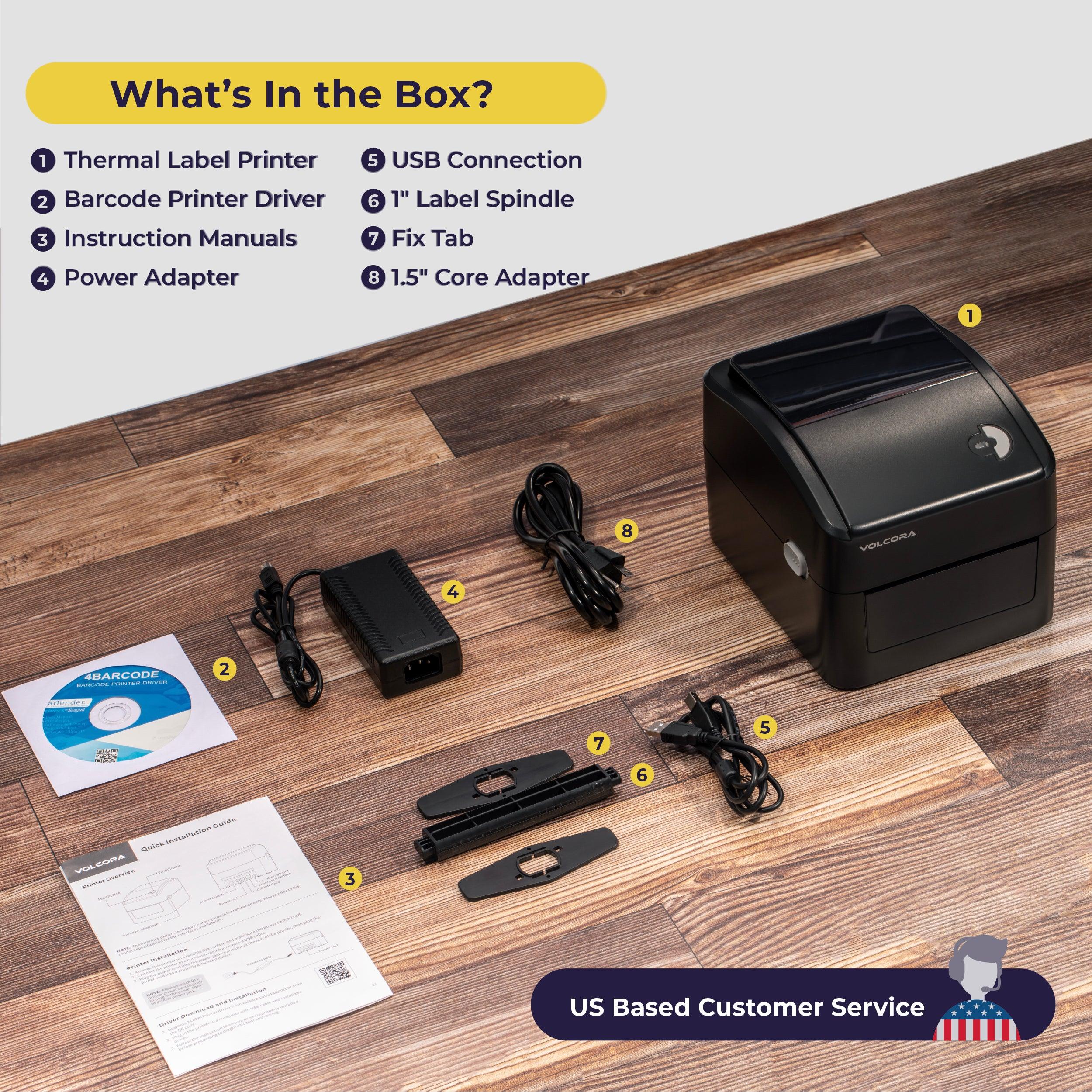 Volcora V-LBPTZ Series High Speed 4" Thermal Label Printer