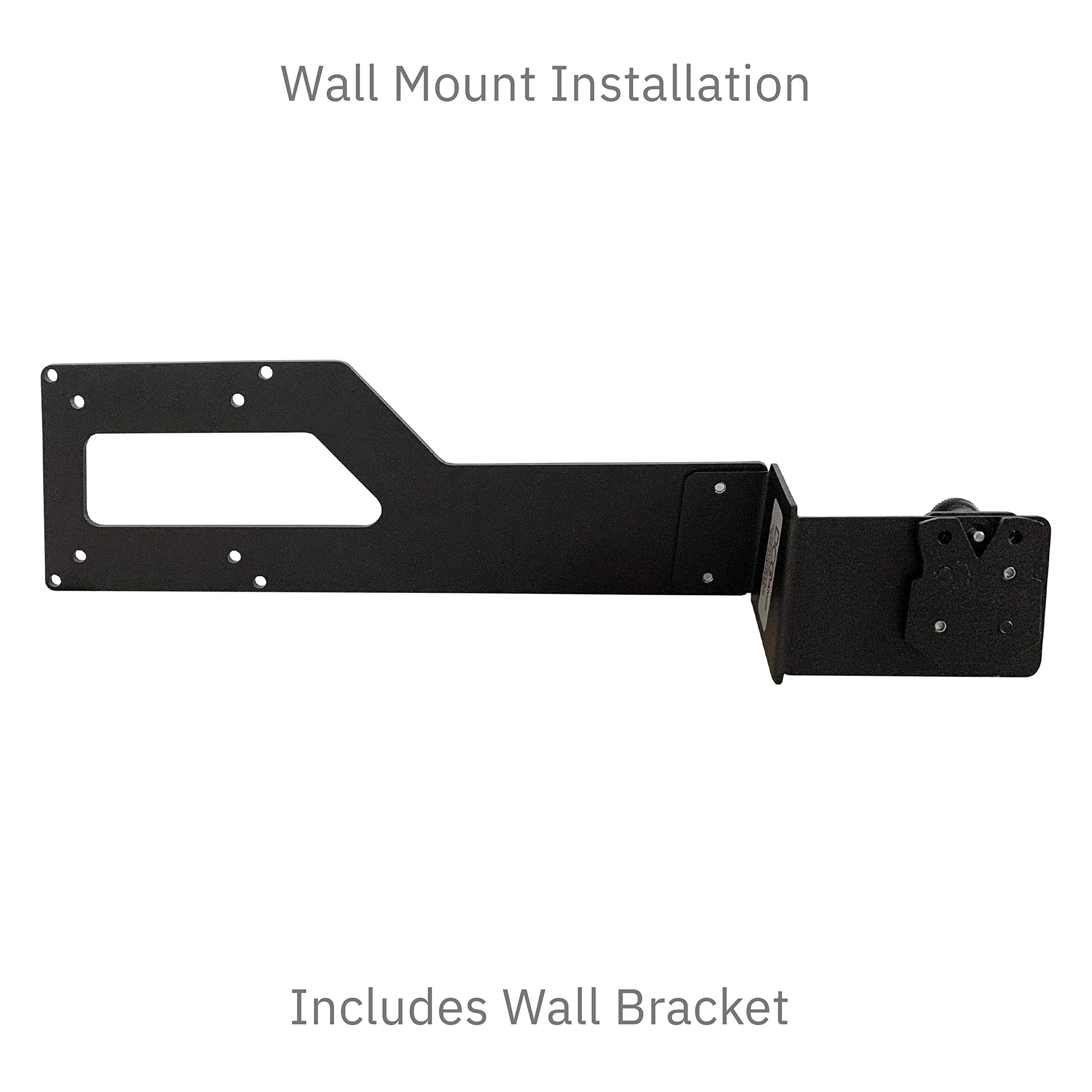 Ingenico Lane 3000/5000/7000/8000 VESA Metal Mounting Bracket for 19" to 23" Monitor, Screw-in Installation, Black