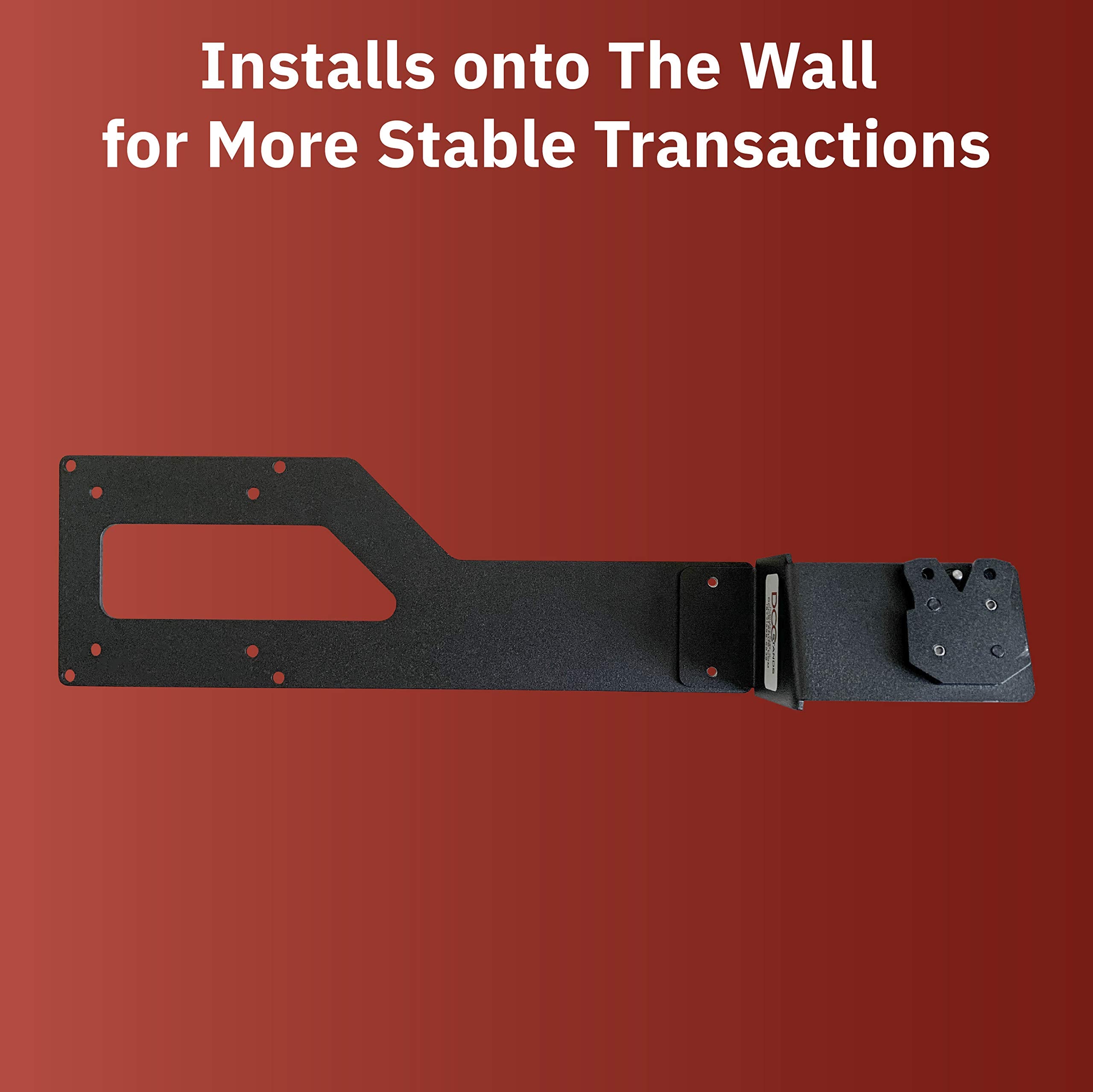 Ingenico Lane 3000/5000/7000/8000 VESA Metal Mounting Bracket for 19" to 23" Monitor, Screw-in Installation, Black