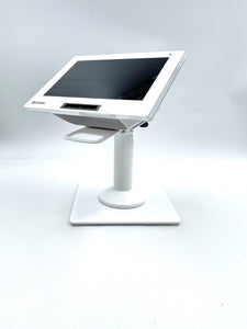 Clover Mini Freestanding Swivel and Tilt Stand and Screen Protector (White)