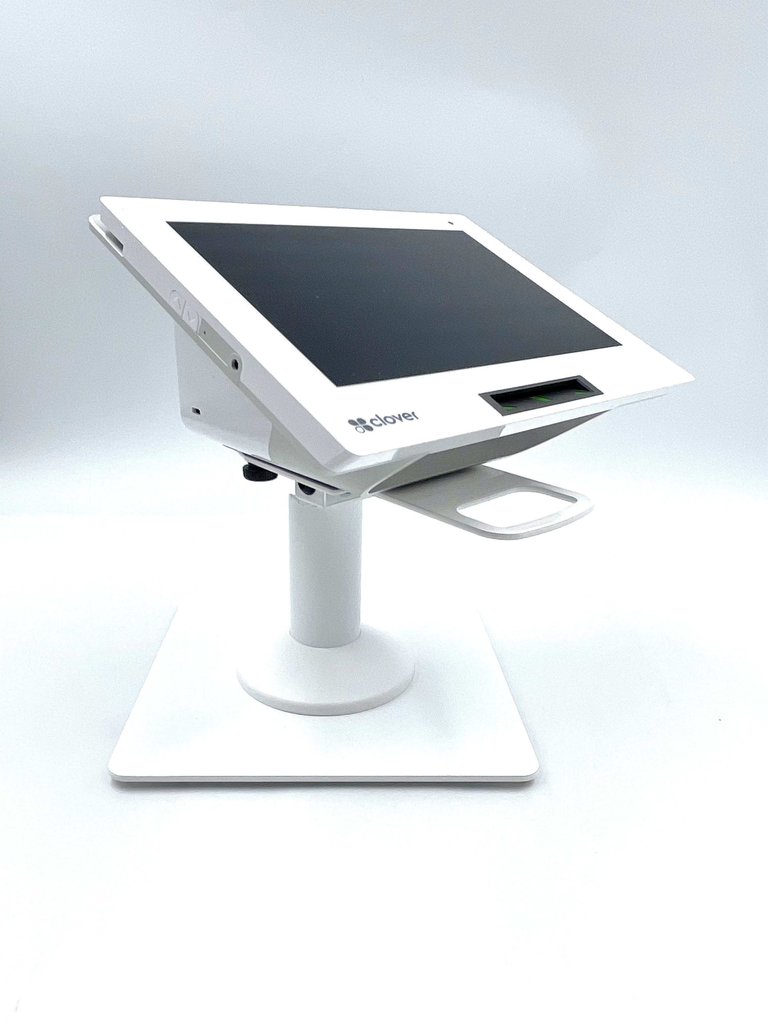 Clover Mini / Clover Mini 3 Low Freestanding Swivel and Tilt Stand with Square Plate (White)