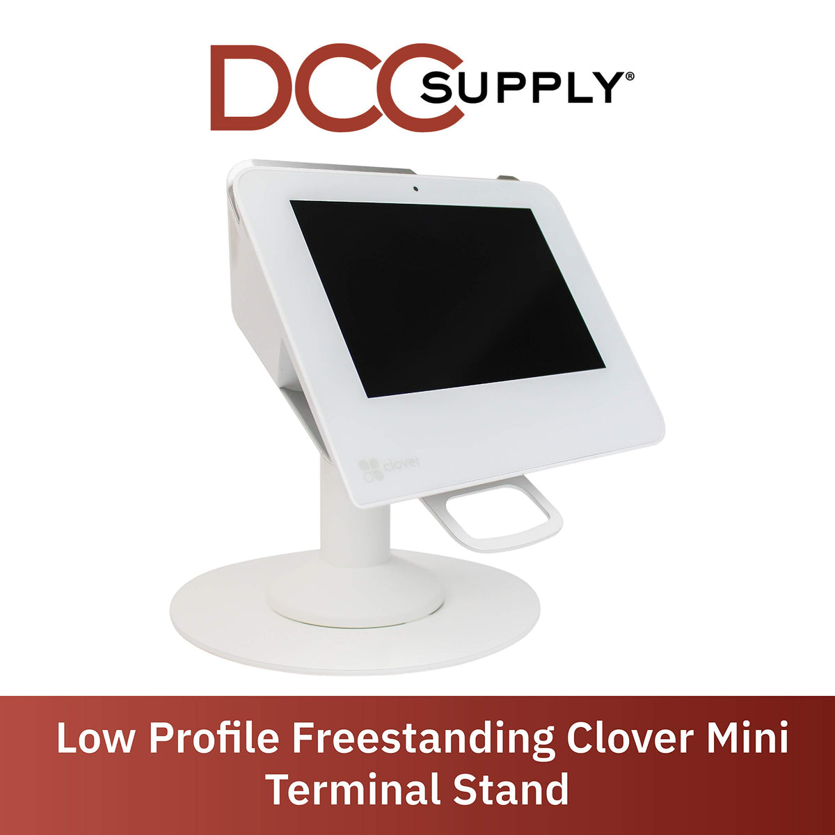 Clover Mini / Mini 3 Low Freestanding Swivel and Tilt Stand with Round Plate