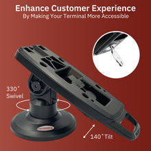 Load image into Gallery viewer, Verifone Mx915/Mx925, M400,M440 3&quot; Key Locking Compact Pole Mount Terminal Stand - DCCSUPPLY.COM
