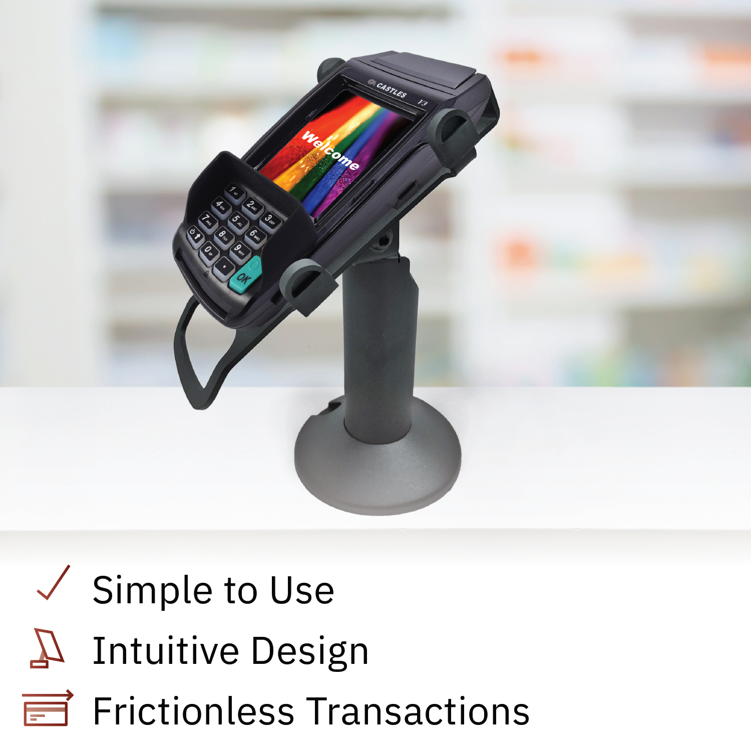 Castles Vega3000 Countertop Swivel and Tilt Metal Stand - DCCSUPPLY.COM