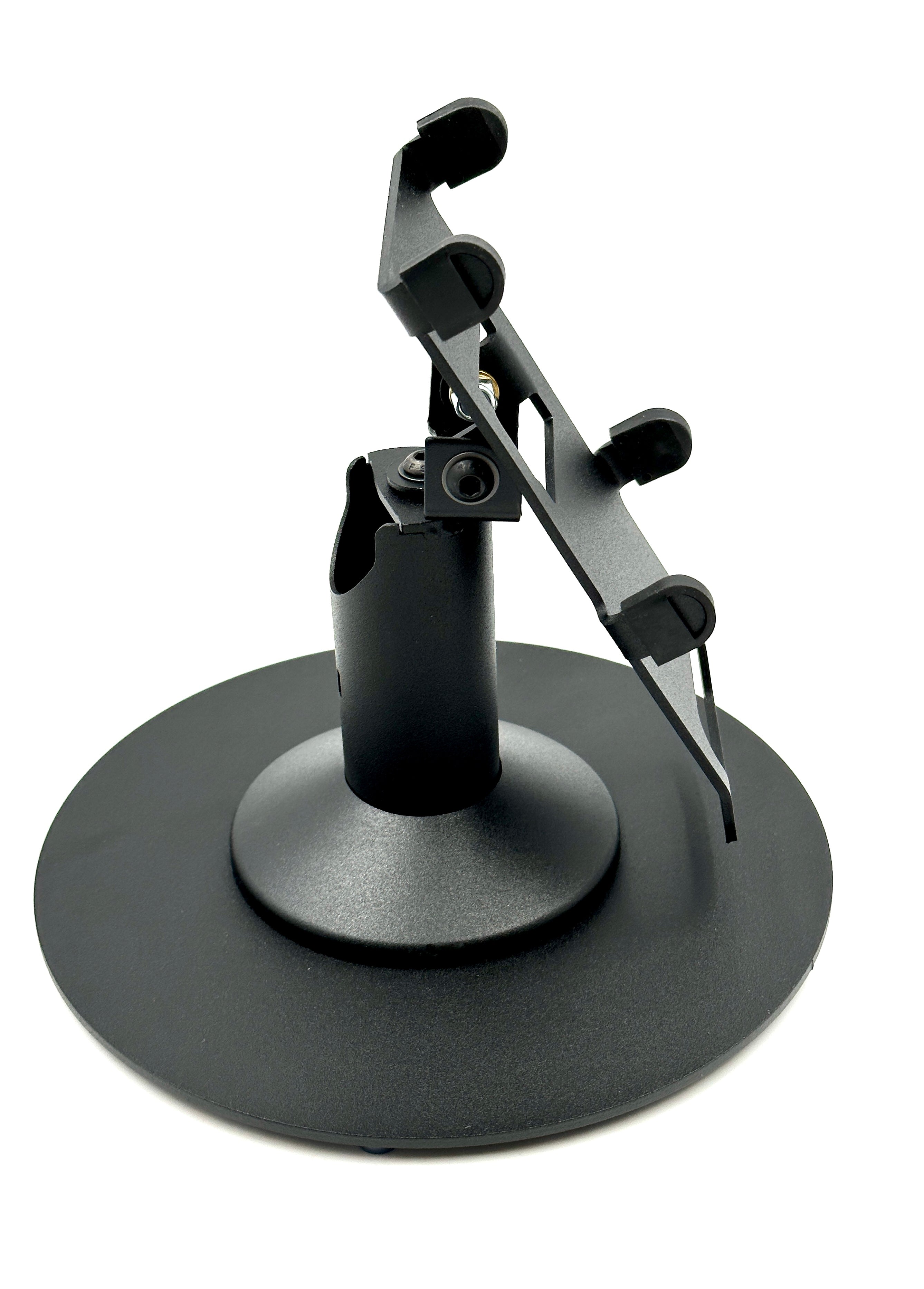 Verifone V400M Low Freestanding Swivel and Tilt Metal Stand with Round Plate