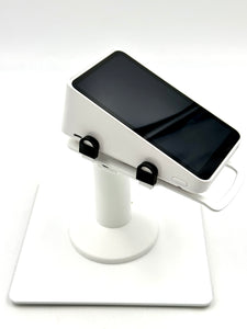 Square POS Low Freestanding Swivel and Tilt Stand with Square Plate (White)