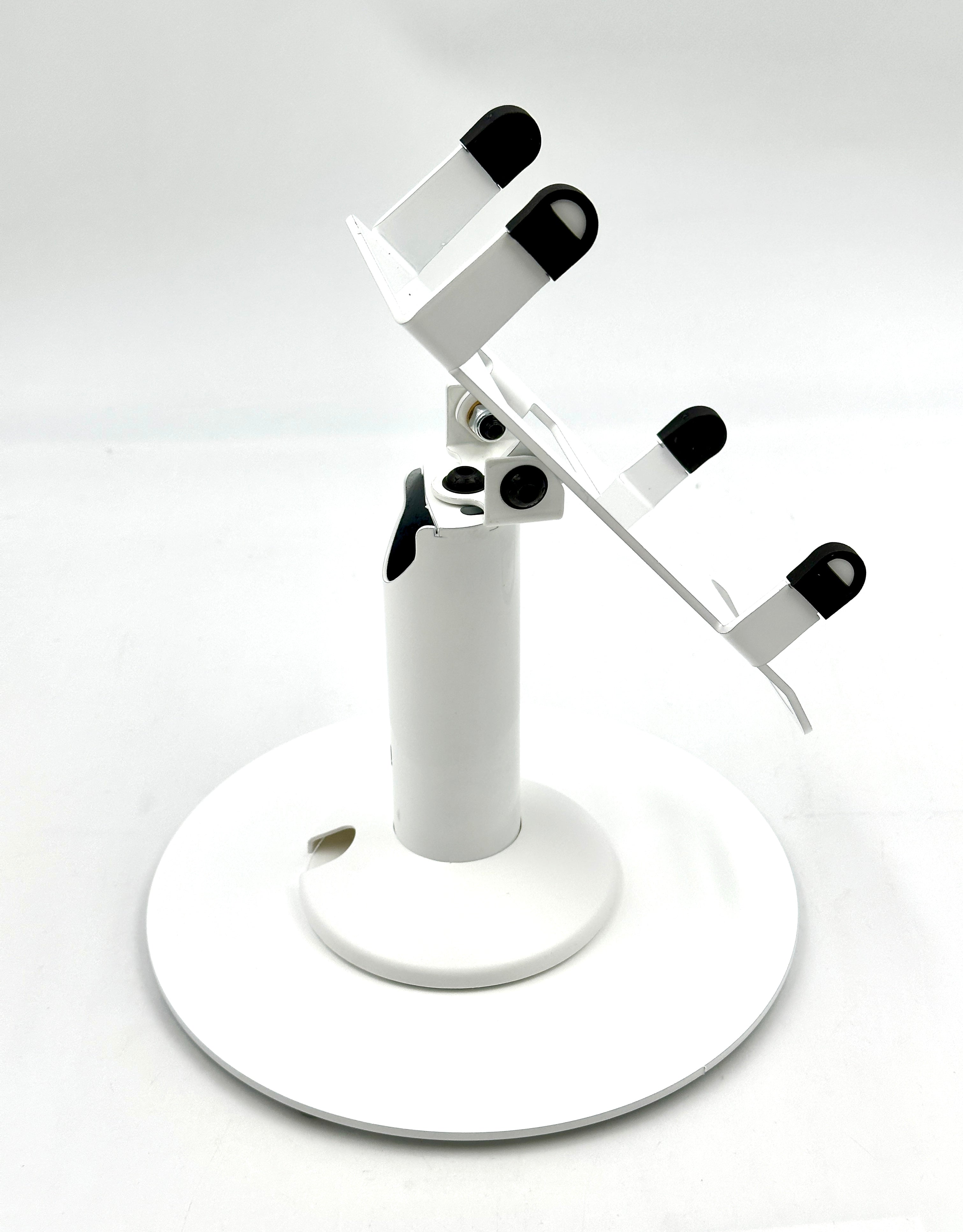 Castles VEGA3000 Countertop Freestanding Swivel and Tilt Stand with Round Plate (White)