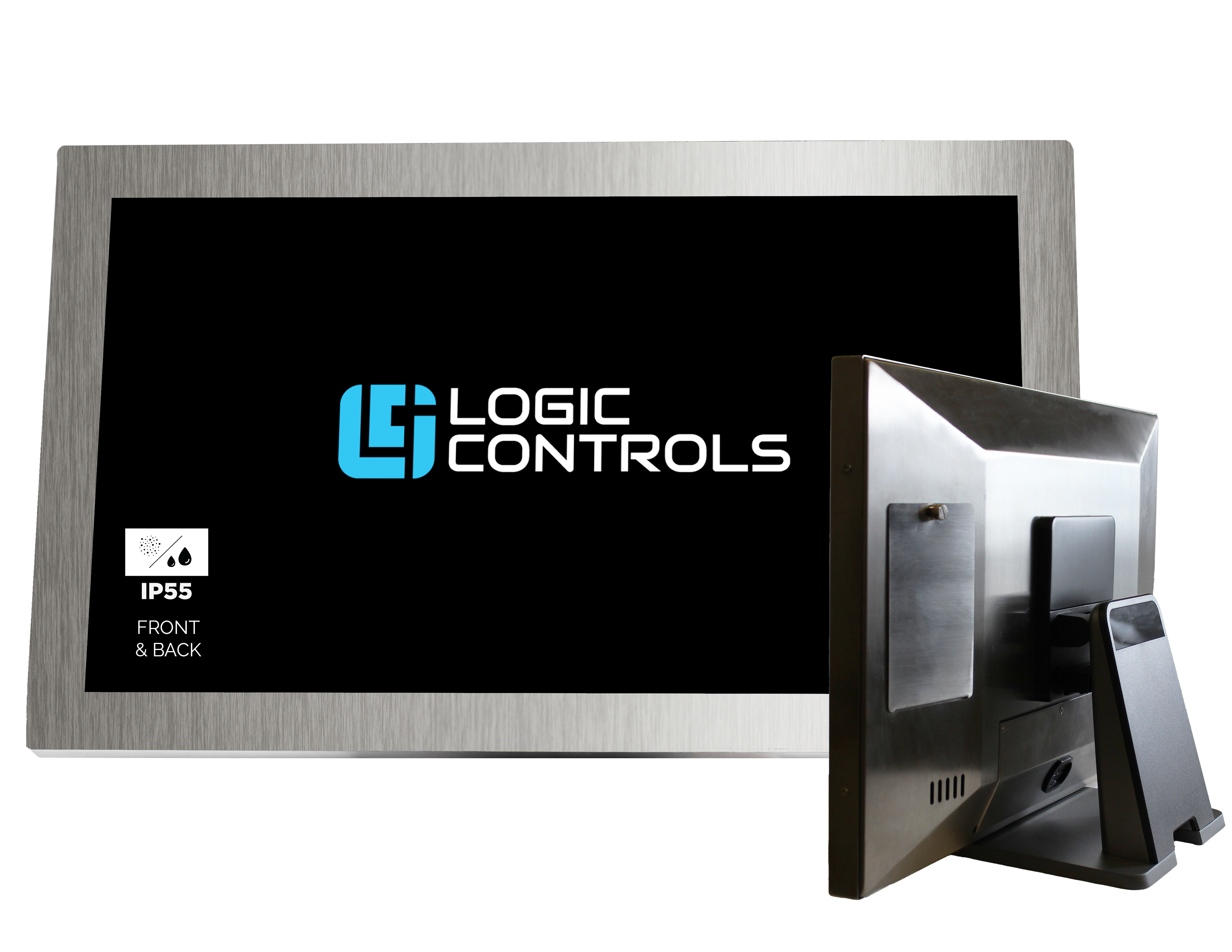 Logic Controls KP40 Kitchen Premium Series 22" Stainless Steel PCAP Touchscreen Monitor