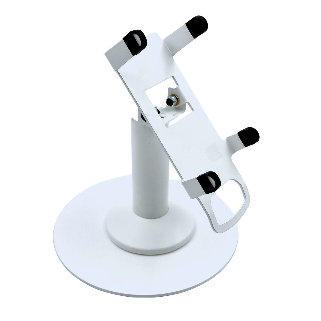 Castles VEGA3000 Countertop Freestanding Swivel and Tilt Stand with Round Plate (White)