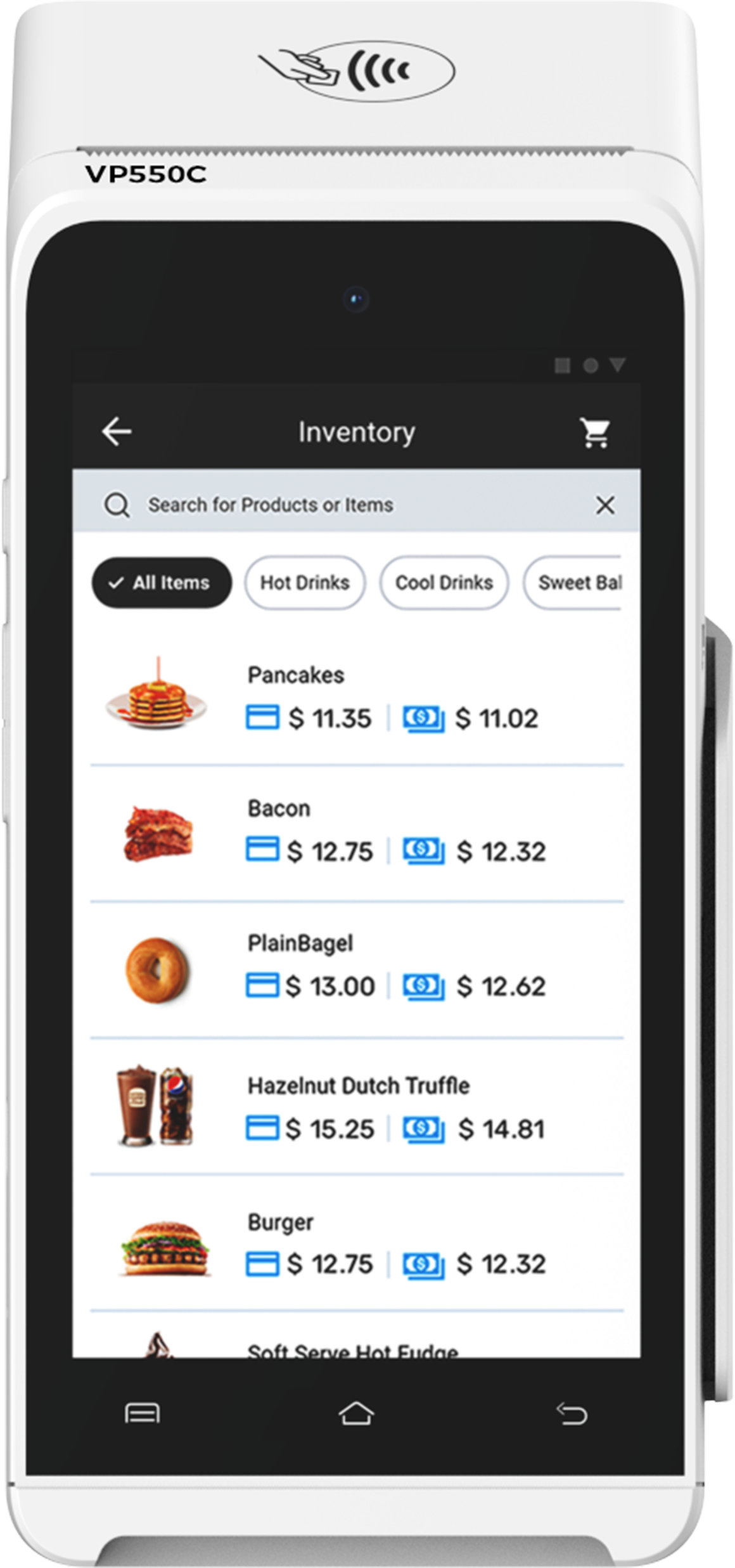 Valor VP550C Android 12 Countertop Smart Terminal (NEC-G7750L5500) - New