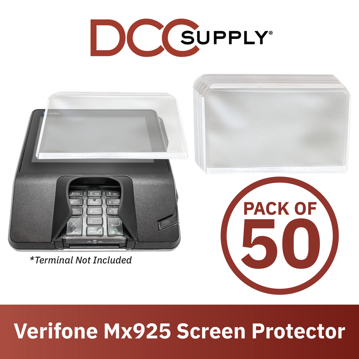 Verifone Mx925 Terminal Screen Protectors (Set of 50)