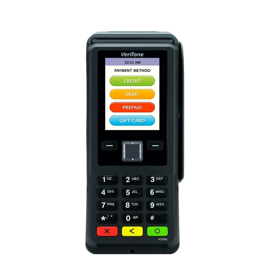Verifone V200C (EMV, NFC) Credit Card Terminal (M420-053-01-NAA-5) - New