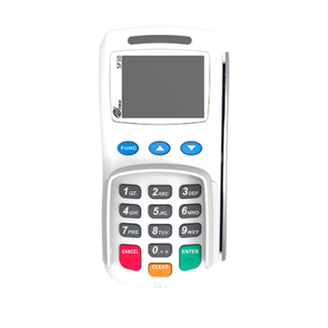 PAX SP30 DC NFC/CTLS PCI 4.x Mono White PIN Pad, Connects to the A80 and S80 - New