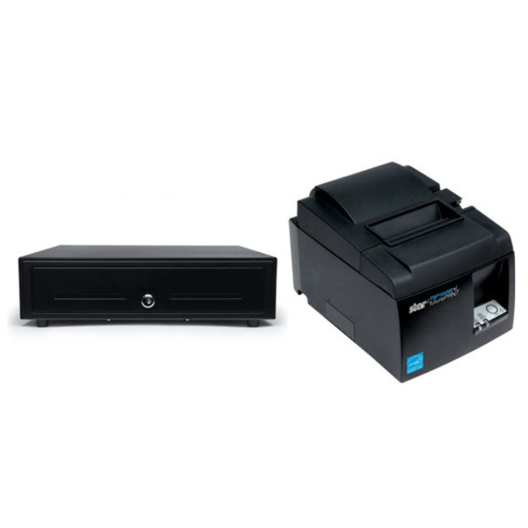 Star TSP100III 39464910 Receipt Printer - Gray with 2 Year Warranty and New Star 37965560 Cash Drawer