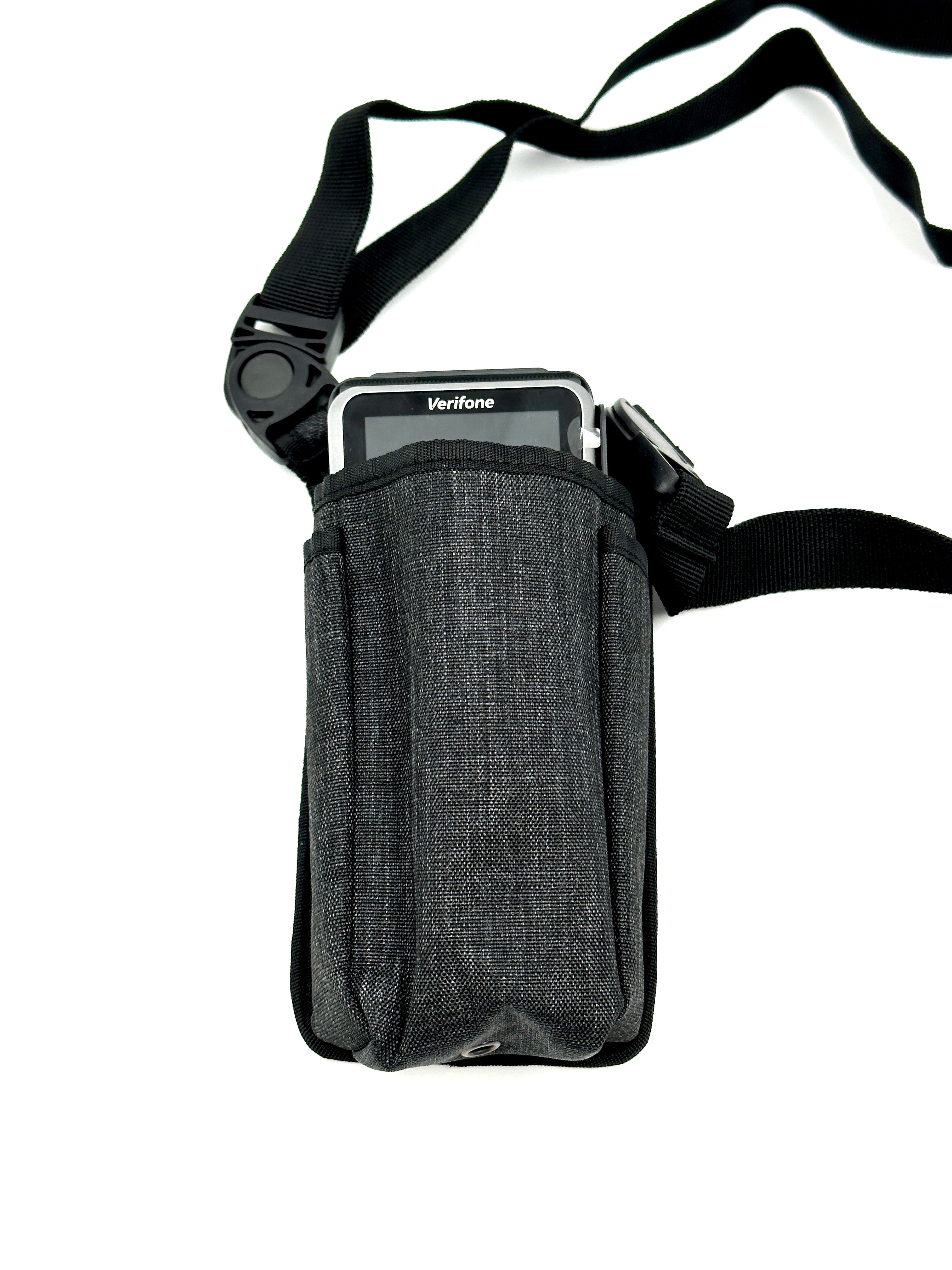 Universal Wireless Payment Pouch with Sling/Waistbelt and Rugged Metal Belt Clip