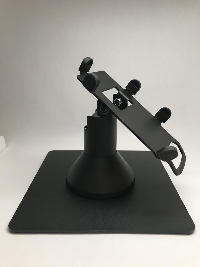 First Data RP10 Low Profile Swivel and Tilt Freestanding Metal Stand with Square Plate - DCCSUPPLY.COM