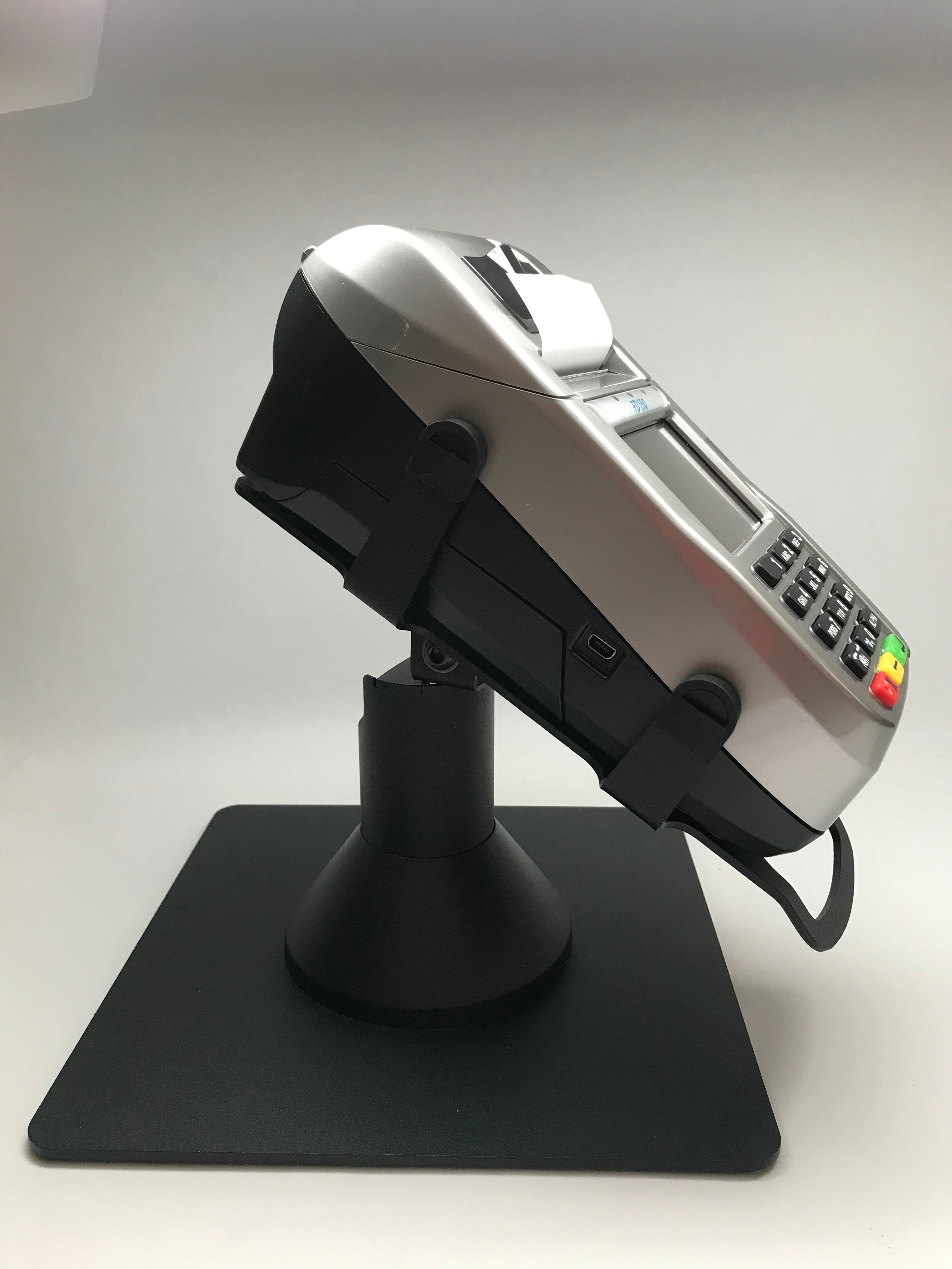 First Data FD150 Low Profile Swivel and Tilt Freestanding Metal Stand with Square Plate - DCCSUPPLY.COM
