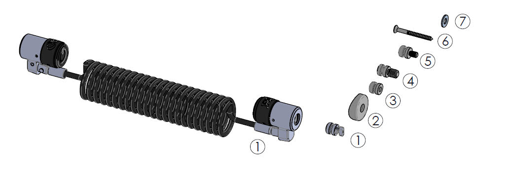 SpacePole CLICKSAFE: Dual Lock Curly Cable - DCCSUPPLY.COM