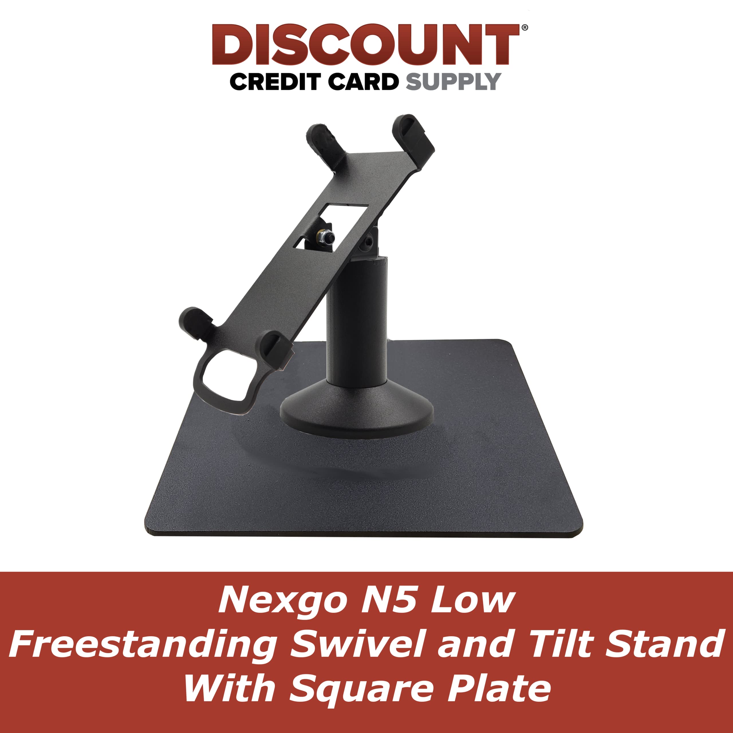 Nexgo N5 Low Profile Freestanding Swivel and Tilt Stand with Square Plate