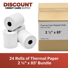 Load image into Gallery viewer, 2 1/4&quot; x 85&#39; Thermal Paper (24 Rolls)
