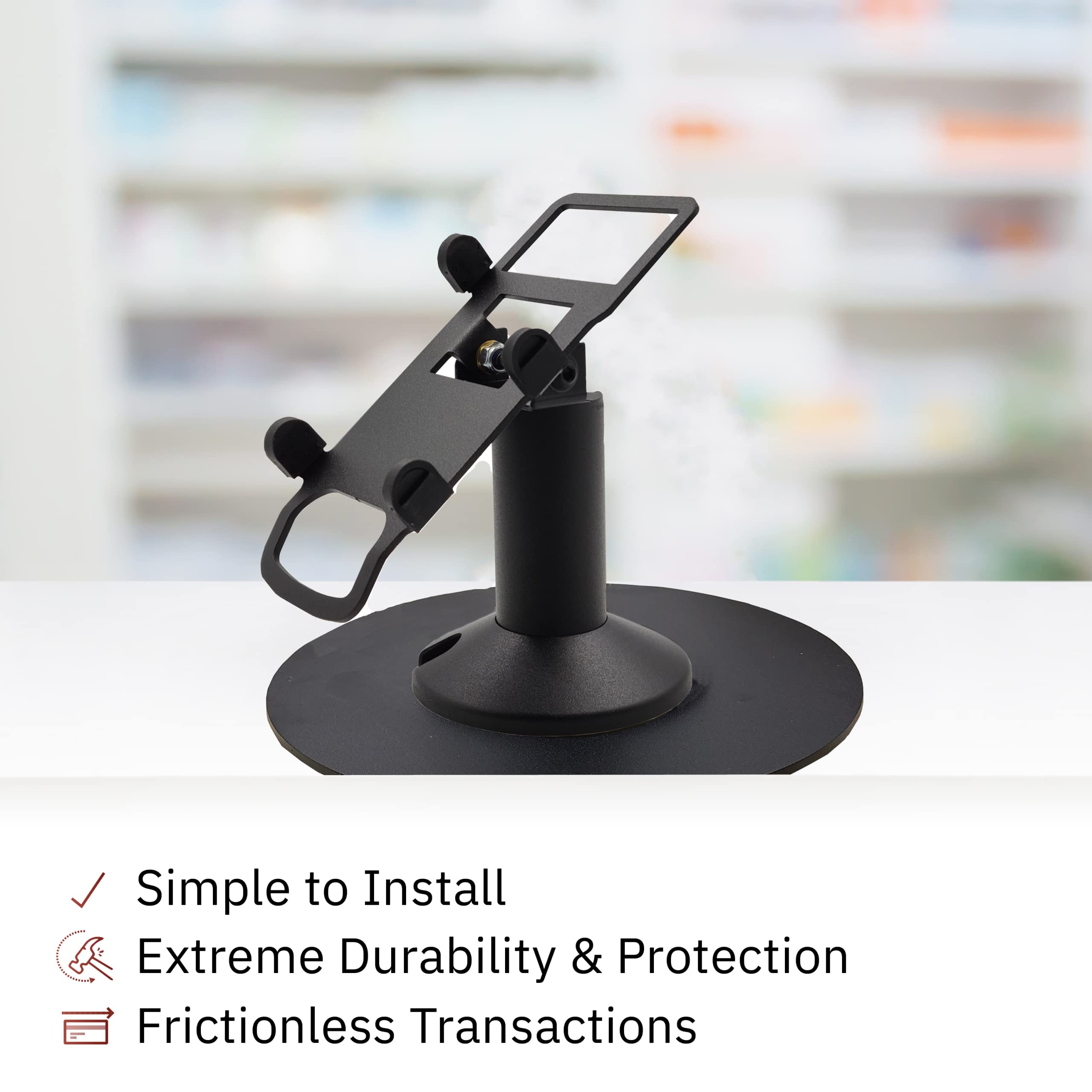 Dejavoo P5 Low Freestanding Swivel and Tilt Stand with Round Plate