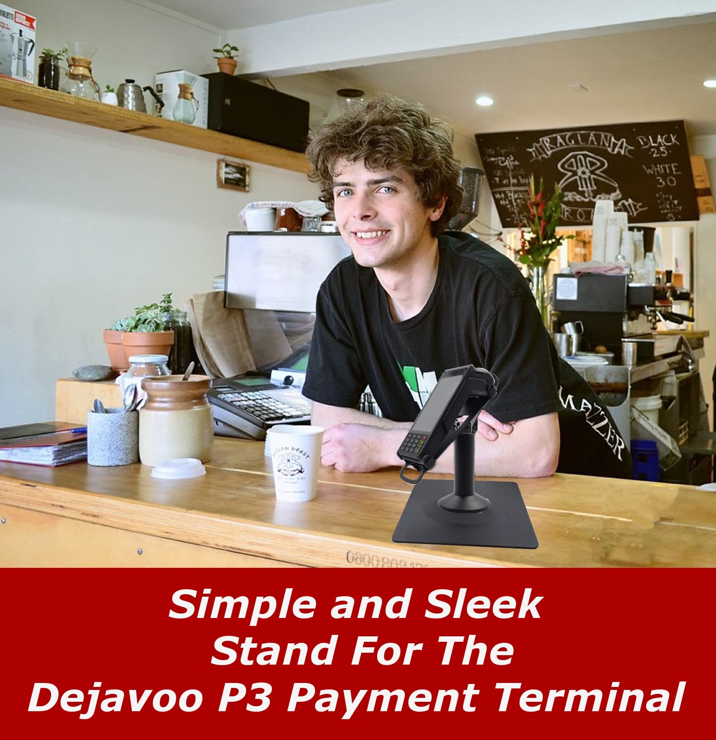 Dejavoo P3 Freestanding Swivel and Tilt Stand with Square Plate