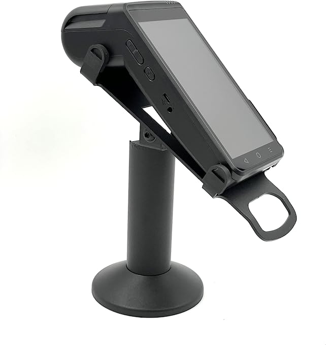 Dejavoo QD2 / QD4 / QD5 Swivel and Tilt Terminal Stand, Screw-in and Adhesive, Black