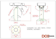 Load image into Gallery viewer, First Data FD-40 White Freestanding Swivel and Tilt Metal Stand - DCCSUPPLY.COM
