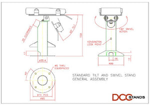 First Data FD150 Low Profile Swivel and Tilt Freestanding Metal Stand with Square Plate - DCCSUPPLY.COM