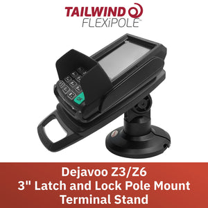 Dejavoo Z3/Z6 3" Key Locking Compact Pole Mount Stand - Fits Dejavoo Z6 HW # v1.3