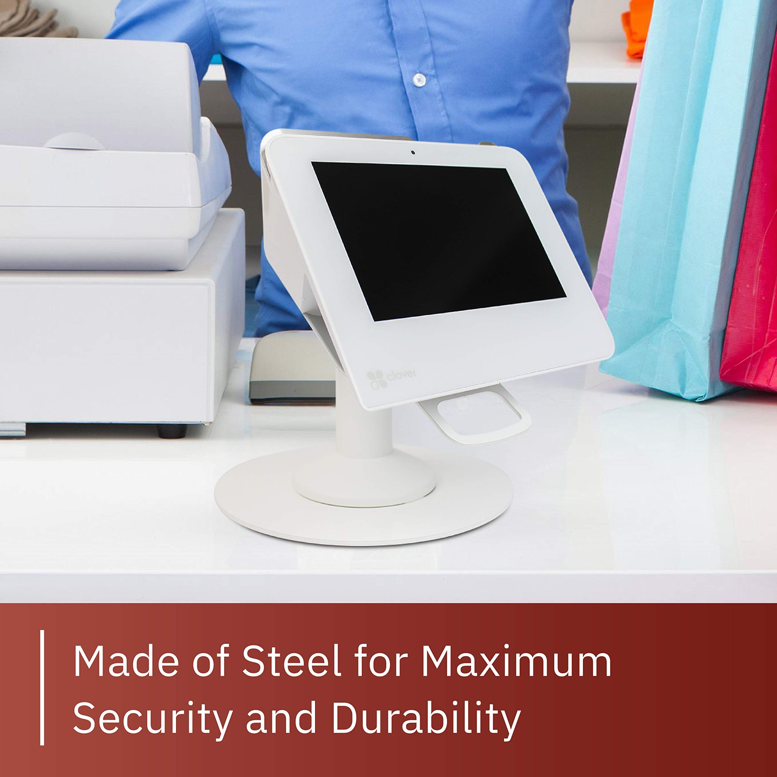 Clover Mini / Mini 3 Low Freestanding Swivel and Tilt Stand with Round Plate