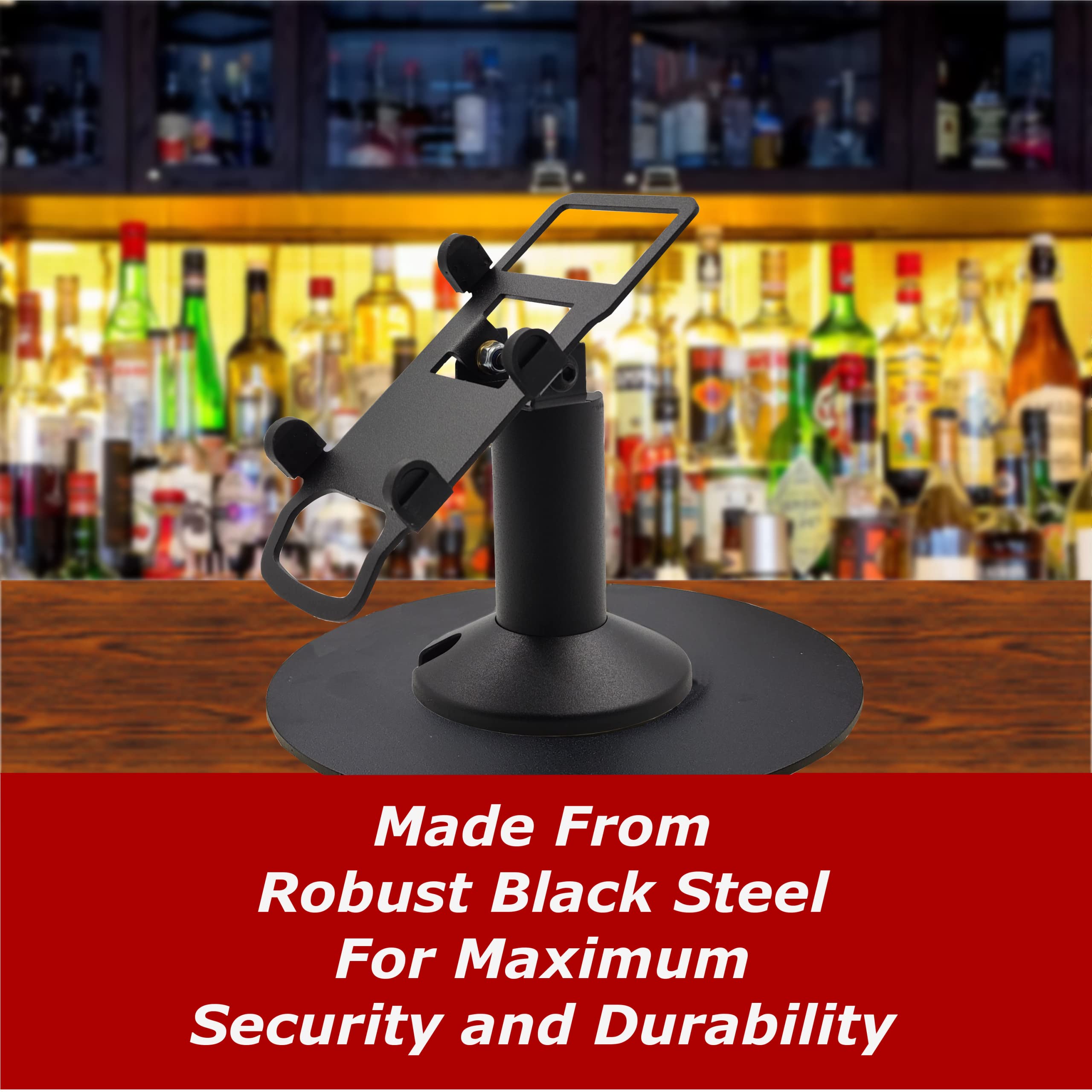 Dejavoo P5 Low Freestanding Swivel and Tilt Stand with Round Plate
