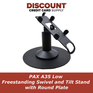 PAX A35 Low Freestanding Swivel and Tilt Stand with Round Plate