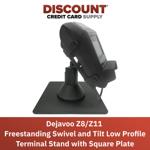 Dejavoo Z8 / Dejavoo Z11 Low Freestanding Swivel and Tilt Stand with Square Plate - Fits Dejavoo Z11 HW # v1.3