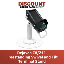 Load image into Gallery viewer, Dejavoo Z8 / Dejavoo Z11 Freestanding Swivel and Tilt Stand with Round Plate (White)  - Fits Dejavoo Z11 HW # v1.3
