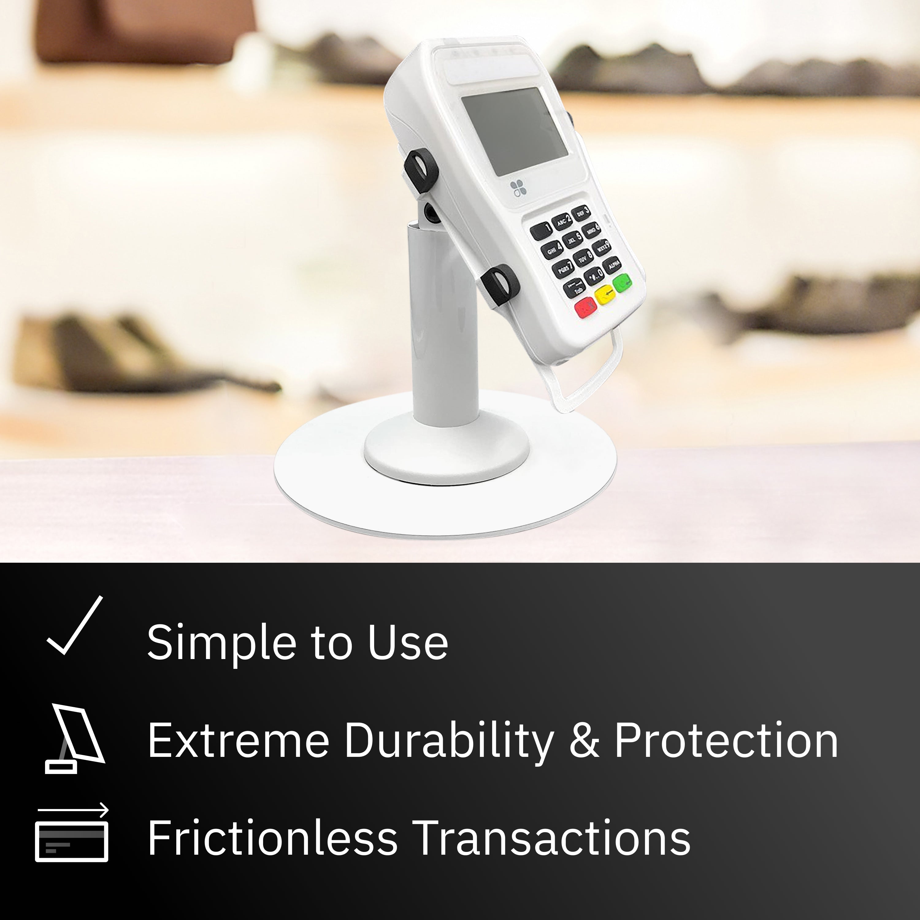 First Data FD35 / FD40 Freestanding Swivel and Tilt Stand with Round Plate